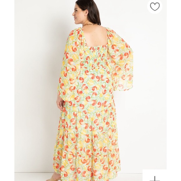 Eloquii Smocked Bodice Maxi Dress Peaches NWT 14/16 - Picture 2 of 9